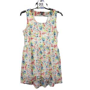 Rue 21 Juniors Mini Dress Size Large, Floral, Sleeveless Pullover, Lined, Spring